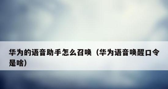 智能语音助手命名与唤醒词收集的重要性（构建个性化交互体验的关键一步）