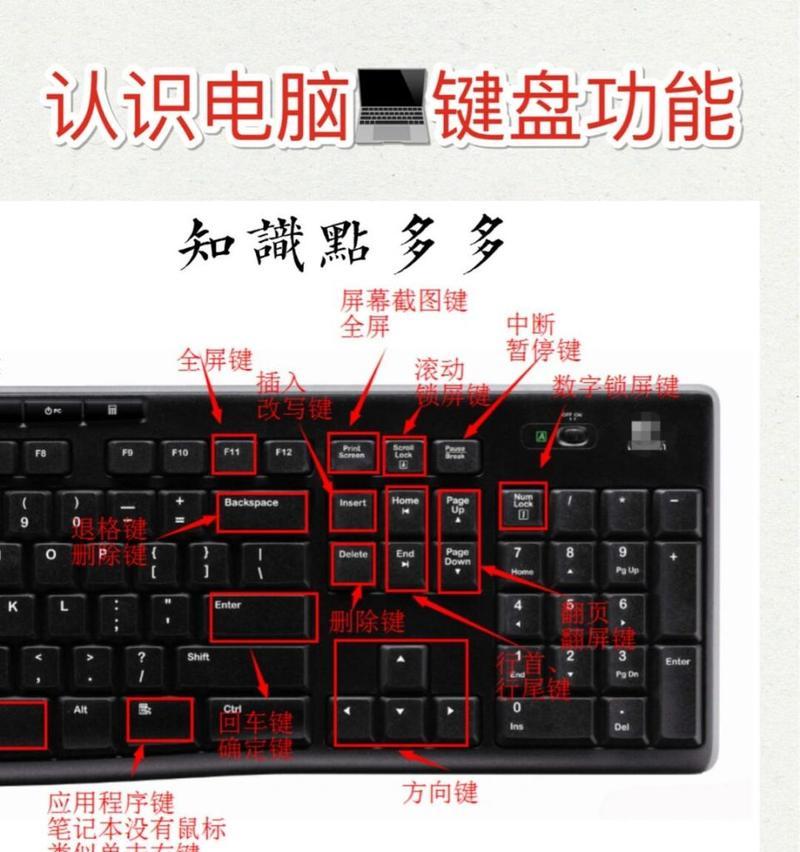 电脑键盘键位图详细介绍？如何快速识别每个功能键？