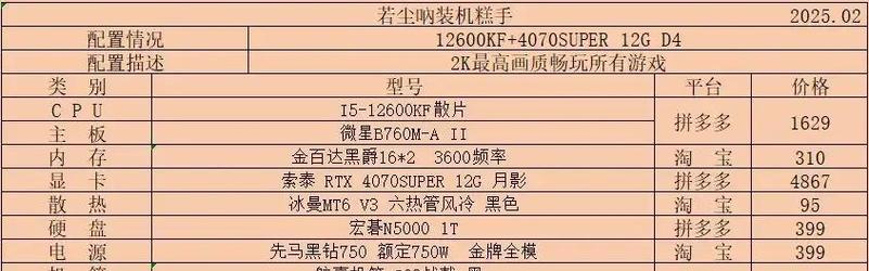 电脑装机如何选择合适配置？
