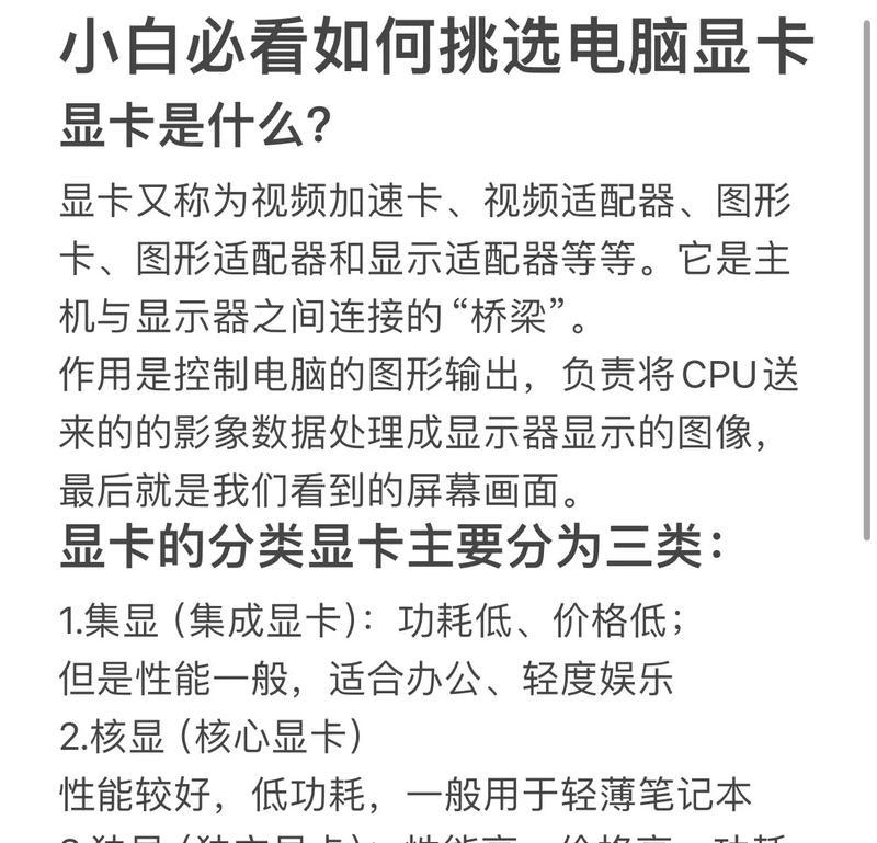 选择适配电脑显卡的标准是什么？